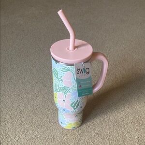 Swig Life Floral Tumbler with Straw